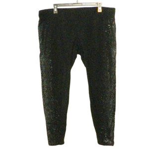 Andrew Marc New York $58 Black Fitness Tight Reflective Squares Black Sz 2X NWT!